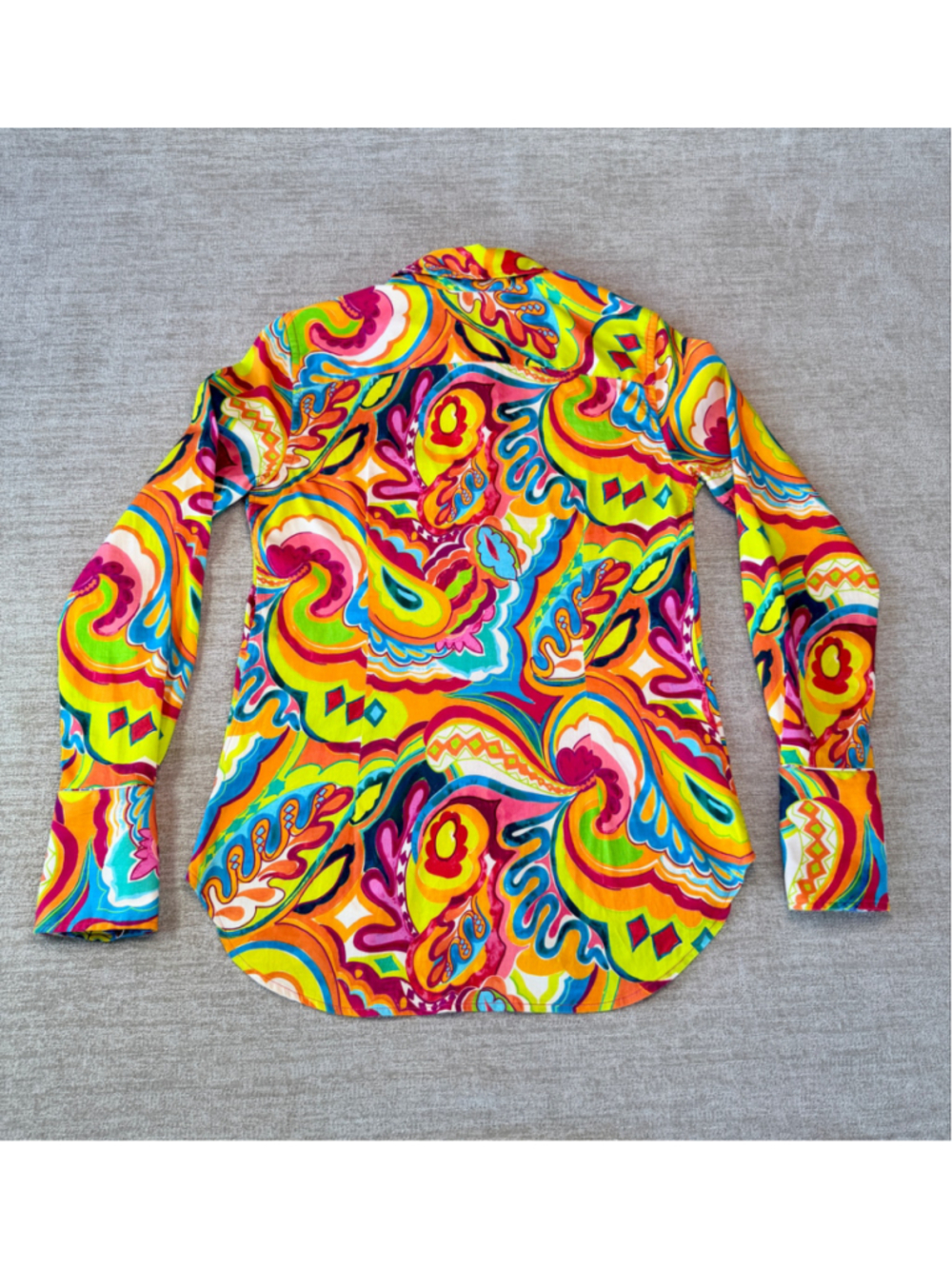 Robert Graham Women’s S Long Sleeve Button Down Shirt Colorful Paisley Floral - Picture 4 of 13